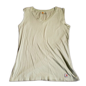 Carhartt Force V-neck Tank Relaxed fit Midweight Rugged Workwear Pastel Lime